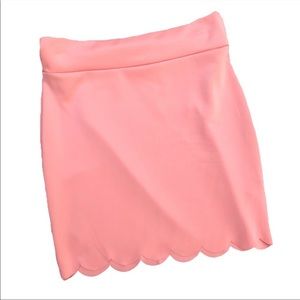 Charlotte Russe Scalloped Hem Mini Skirt